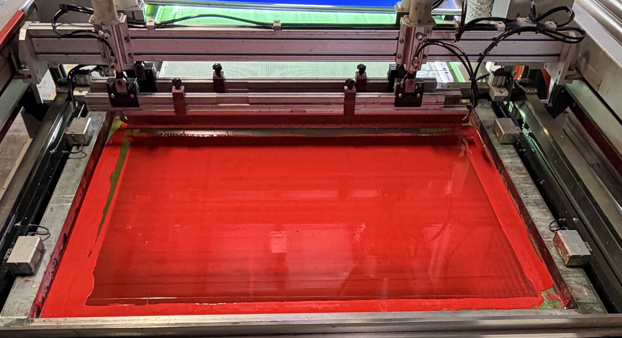 Screen printing equipment at Southan Print